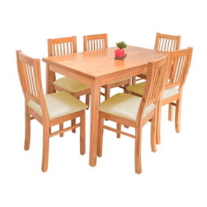 Juego de comedor de 6 sillas Vilma Home Premium Crema