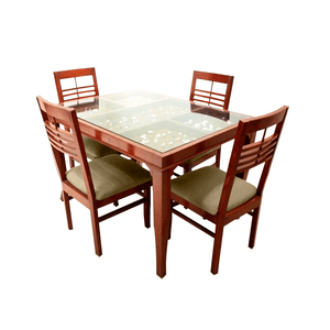 Juego de comedor de 4 sillas Tulum Home Premium Beige