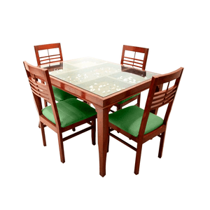 Juego de comedor de 4 sillas Tulum Home Premium Verde