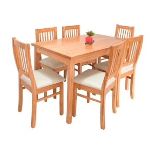 Juego de comedor de 6 sillas Vilma Home Premium Blanco