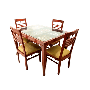 Juego de comedor de 4 sillas Tulum Home Premium Amarillo