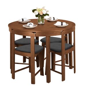 Juego de comedor de 4 sillas Fabiola Home Premium Gris Oscuro