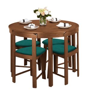 Juego de comedor de 4 sillas Fabiola Home Premium Esmeralda