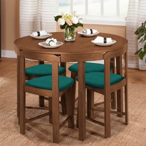 Juego de comedor de 4 sillas Fabiola Home Premium Esmeralda
