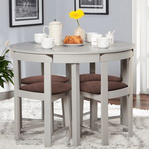 Juego de comedor de 4 sillas Fabianna Home Premium Marrón