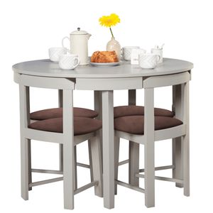 Juego de comedor de 4 sillas Fabianna Home Premium Marrón