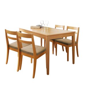 Juego de comedor de 4 sillas Marcelo Home Premium Marrón