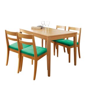 Juego de comedor de 4 sillas Marcelo Home Premium Verde Esmeralda