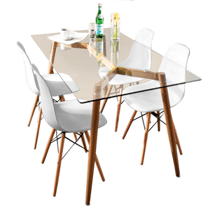 Juego de comedor de 4 sillas Penny Home Premium Blanco