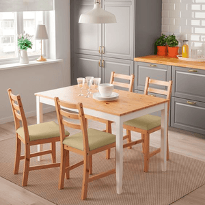 Juego de comedor de 4 sillas Denver Home Premium Beige