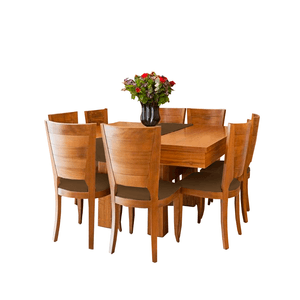 Juego de comedor de 8 sillas Princesa Home Premium Marrón