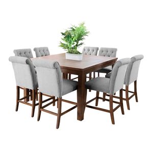 Juego de comedor de 8 sillas Manolo Home Premium Gris