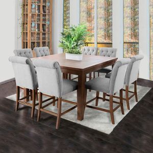 Juego de comedor de 8 sillas Manolo Home Premium Gris