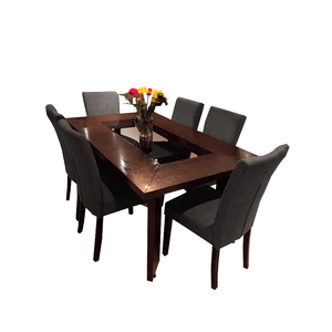 Juego de comedor de 6 sillas América Home Premium Negro