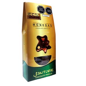 Chocolate Semidulce 55% Cacao Santorie Monedas de 250 g