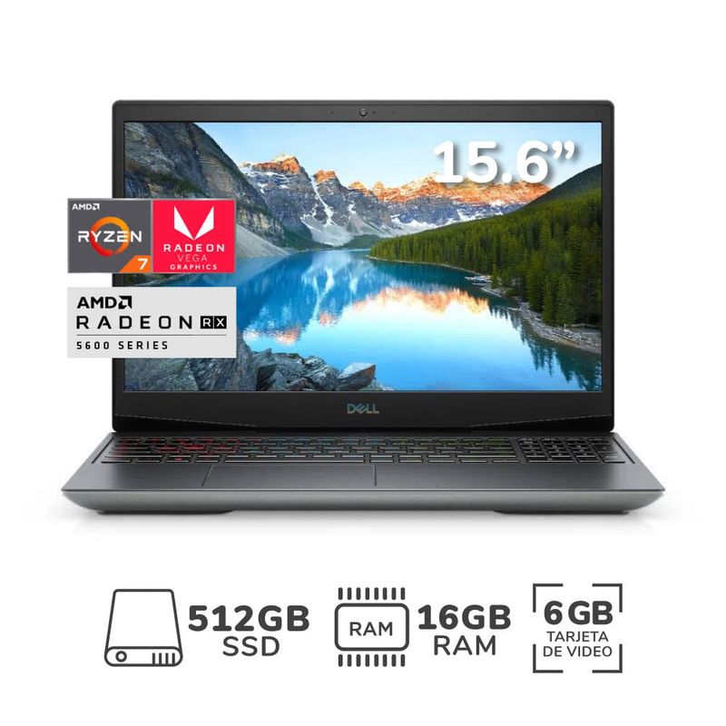 Laptop Gamer Dell G5 5505 Ryzen™ 4800H 512GB SSD 16GB RAM