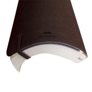 Libreta Moustachine Classic Lino Flex Marron Mediano Rayado