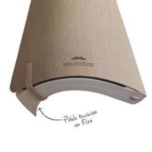 Libreta Moustachine Classic Lino Flex Habano Claro Mediano Rayado