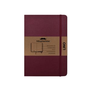 Libreta Moustachine Classic Lino Flex Vino Pocket Blanco