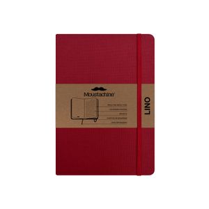 Libreta Moustachine Classic Lino Rojo Mediano Rayado