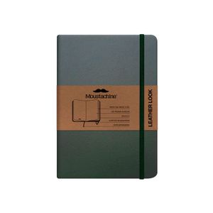 Libreta Moustachine Classic Leather Look Verde Mediano Blanco