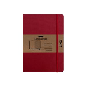 Libreta Moustachine Classic Lino Rojo Mediano Cuadriculado