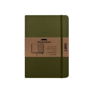 Libreta Moustachine Classic Lino Verde Militar Pocket Cuadriculado