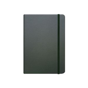 Libreta Moustachine Classic Leather Look Verde Mediano Cuadriculado