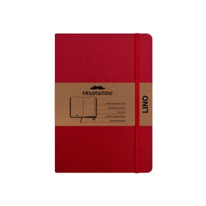 Libreta Moustachine Classic Lino Rojo Pocket Blanco