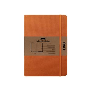 Libreta Moustachine Classic Lino Flex Ocre Mediano Blanco