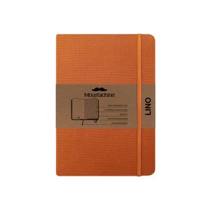 Libreta Moustachine Classic Lino Ocre Mediano Cuadriculado