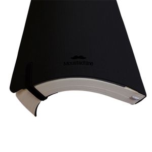 Libreta Moustachine Classic Lino Flex Negro Mediano Blanco
