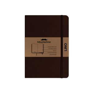 Libreta Moustachine Classic Lino Flex Marron Mediano Blanco