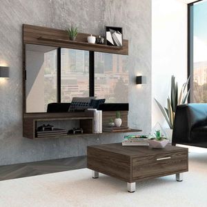 Panel de TV 55" + Mesa de Centro - Coñac