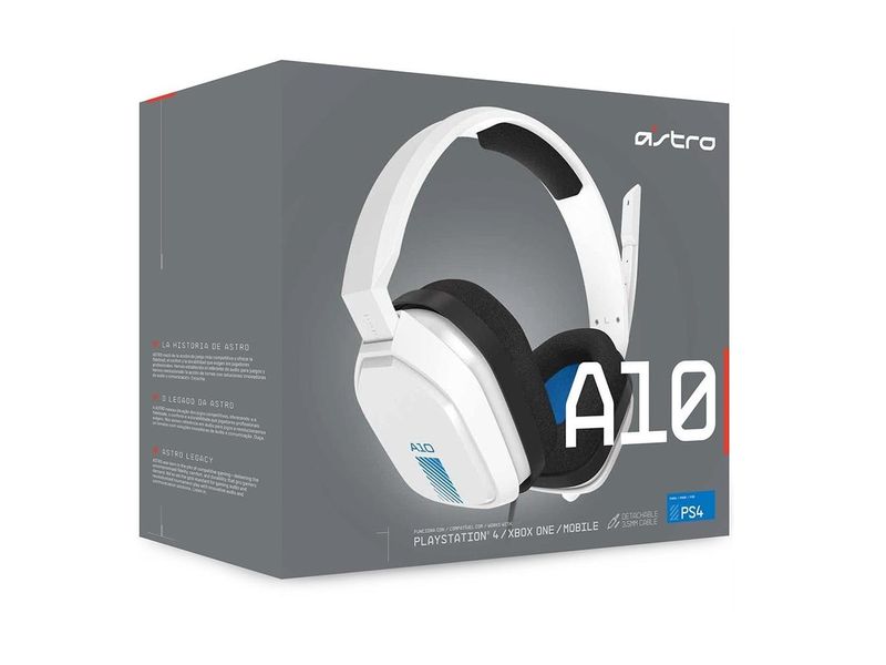 Audifono Astro A10 Multiplataforma For Ps4 Xbox One Pc Blanco Real Plaza