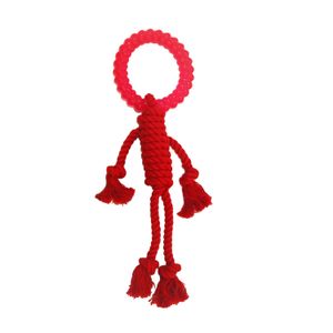 Juguete para Perros Multipet Hombre de Soga con Cabeza Tpr 31 cm Rojo