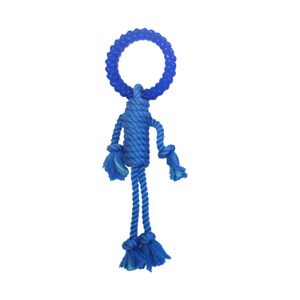Juguete para Perros Multipet Hombre de Soga con Cabeza Tpr 31 cm Azul