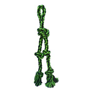 Juguete para Perros Multipet Soga con 2 Jaladores 38 cm Verde