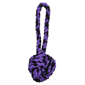 Juguete para Perros Multipet Nudo de Soga con Jalador 25 cm Morado
