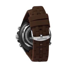 Reloj Boselli B156 Acuático Doble Hora Color Marrón