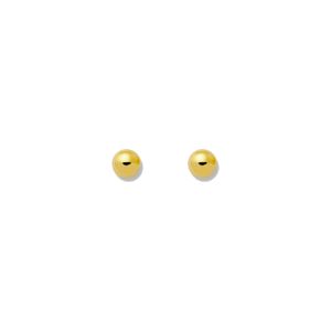 Aretes para Bebe Oro 18k Abridores Modelo Clásico Bolita Dorada para Regalo