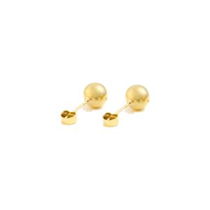 Aretes para Bebe Oro 18k Abridores Modelo Clásico Bolita Dorada para Regalo