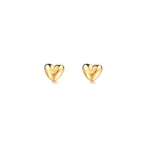 Aretes para Bebe Oro 18k Abridores Modelo Corazón Dorado para Regalo