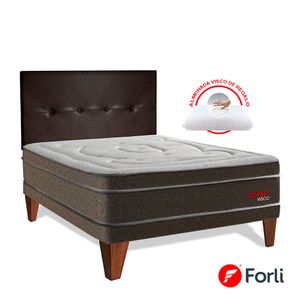 Dormitorio Europeo Pocket Visco 2 Plazas + Cabeceras