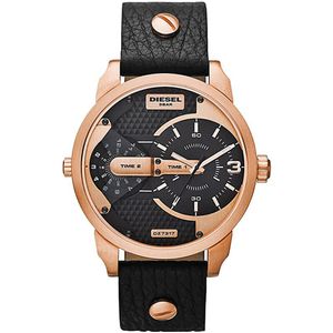 Reloj Diesel Mini Daddy DZ7317 Acero Inoxidable Correa de Cuero Negro