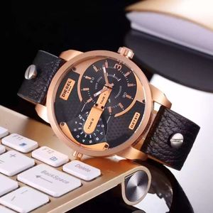 Reloj Diesel Mini Daddy DZ7317 Acero Inoxidable Correa de Cuero Negro