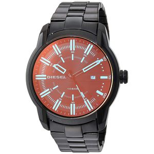 Reloj Diesel Ambar DZ1870 Cristal Iridiscente Fecha Acero Inoxidable Negro