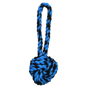 Juguete para Perros Multipet Nudo de Soga con Jalador 25 cm Azul Large