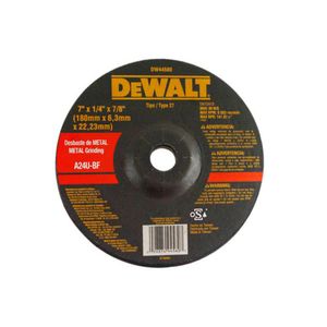 Disco Abrasivo Desbaste Dewalt DW44580 7" x 1/4" 6 mm