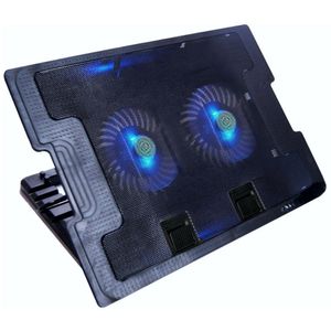 Cooler Cooling Pad 638A con 5 Niveles Led Azul hasta 17 Pulgadas para Laptop Notebook